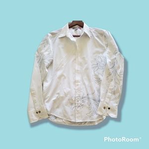 Quicksilver, withe embroidery shirt